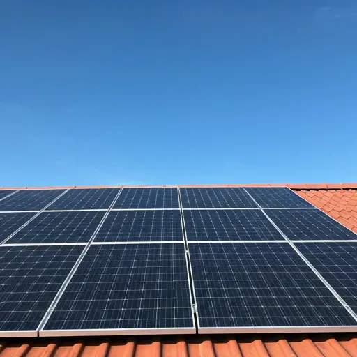 Panneaux solaires sur toiture dans le Var sous ciel ensoleillé